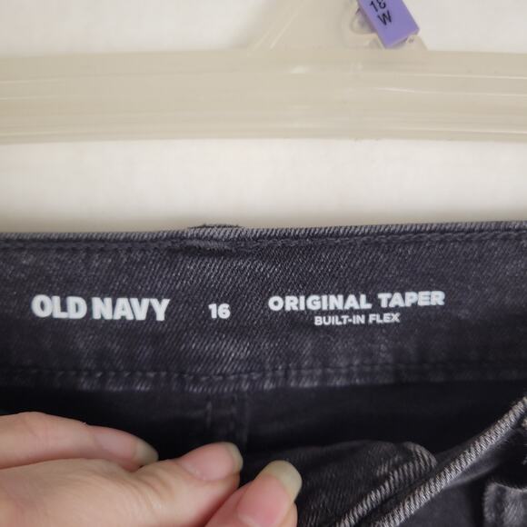 Old Navy womens Original Taper black jeans Size 16 - Picture 3 of 9